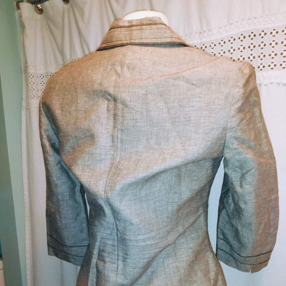 Cold Water Creek Size 6 Tuck Waist Jacket Blazer W - Picture 3 of 6
